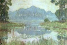 Landscape with Overgrown Pond, circa 1900-Jean Francis Auburtin-Giclee Print