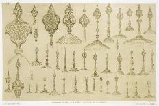 Persian and Turkish Wooden Column Designs, from "Art and Industry"-Jean Francois Albanis De Beaumont-Giclee Print