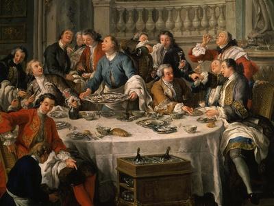 Le Déjeuner D'Huîtres (Oyster Dinner) 1735 (Detail)