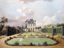 Views of the Chateau de Mousseaux and its Gardens-Jean François Hue-Framed Giclee Print