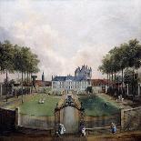 Views of the Chateau De Mousseaux and its Gardens-Jean-Francois Hue-Stretched Canvas