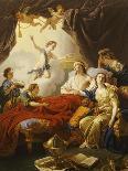 Dauphin the Royal Highness Dying and Duc Who Presents the Crown of Immortality-Jean-francois Lagrenee-Mounted Giclee Print