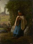 Portrait of Catherine Roumy (Oil on Canvas)-Jean-Francois Millet-Giclee Print