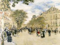 Le pavillon de Hanovre et le boulevard des Italiens à Paris-Jean-François Raffaëlli-Laminated Giclee Print