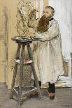 Portrait of the Sculptor Auguste Rodin in His Studio, C.1889-Jean Francois Raffaelli-Giclee Print