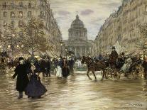 The Boulevard Saint-Michel, Paris, after 1890-Jean François Raffaelli-Framed Stretched Canvas