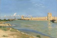 The Ramparts at Aigues-Mortes, 1867-Jean Frederic Bazille-Giclee Print