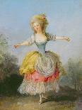 Dancer in Louis XVI Costume (Oil on Panel)-Jean-frederic Schall-Giclee Print