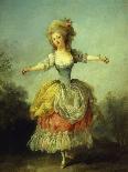 Dancer in Louis XVI Costume (Oil on Panel)-Jean-frederic Schall-Giclee Print