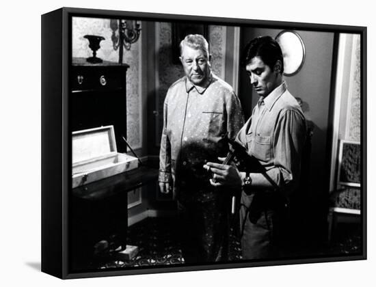 Jean Gabin and Alain Delon: Melodie En Sous Sol, 1963-Marcel Dole-Framed Stretched Canvas