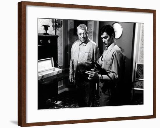 Jean Gabin and Alain Delon: Melodie En Sous Sol, 1963-Marcel Dole-Framed Photographic Print