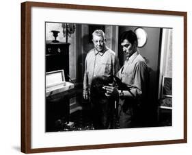 Jean Gabin and Alain Delon: Melodie En Sous Sol, 1963-Marcel Dole-Framed Photographic Print