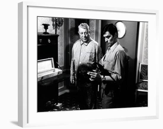 Jean Gabin and Alain Delon: Melodie En Sous Sol, 1963-Marcel Dole-Framed Photographic Print