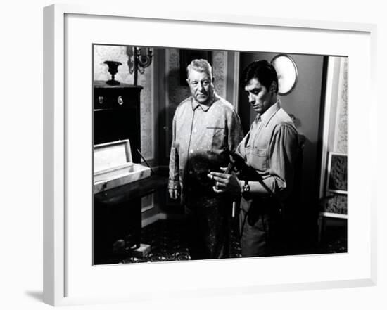 Jean Gabin and Alain Delon: Melodie En Sous Sol, 1963-Marcel Dole-Framed Photographic Print