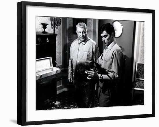 Jean Gabin and Alain Delon: Melodie En Sous Sol, 1963-Marcel Dole-Framed Photographic Print