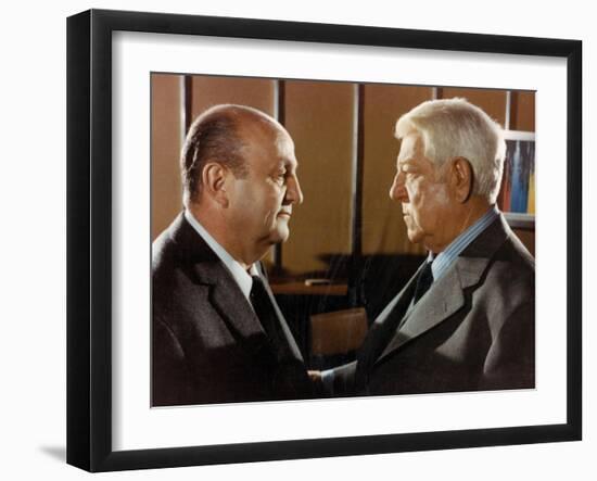 Jean Gabin and Bernard Blier: Le Tueur, 1972-Marcel Dole-Framed Photographic Print