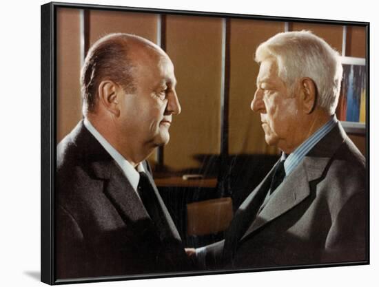 Jean Gabin and Bernard Blier: Le Tueur, 1972-Marcel Dole-Framed Photographic Print