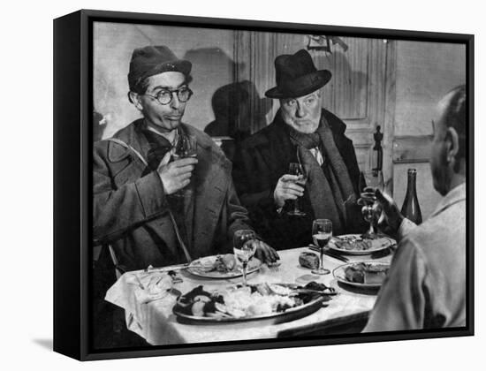 Jean Gabin and Darry Cowl: Archimède, Le Clochard, 1959-Marcel Dole-Framed Stretched Canvas