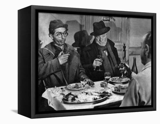 Jean Gabin and Darry Cowl: Archimède, Le Clochard, 1959-Marcel Dole-Framed Stretched Canvas