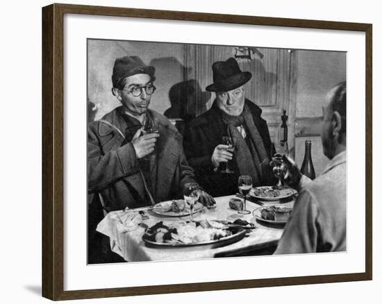 Jean Gabin and Darry Cowl: Archimède, Le Clochard, 1959-Marcel Dole-Framed Photographic Print