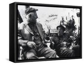 Jean Gabin and Fernandelshooting Picture: L'Âge Ingrat, 1964-Marcel Dole-Framed Stretched Canvas