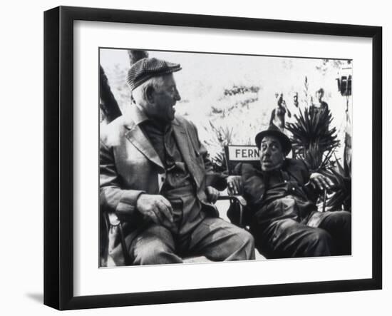 Jean Gabin and Fernandelshooting Picture: L'Âge Ingrat, 1964-Marcel Dole-Framed Photographic Print