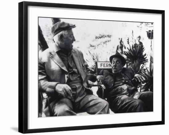 Jean Gabin and Fernandelshooting Picture: L'Âge Ingrat, 1964-Marcel Dole-Framed Photographic Print