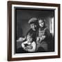 Jean Gabin and His Children-DR-Framed Photographic Print