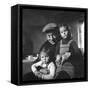 Jean Gabin and His Children-DR-Framed Stretched Canvas