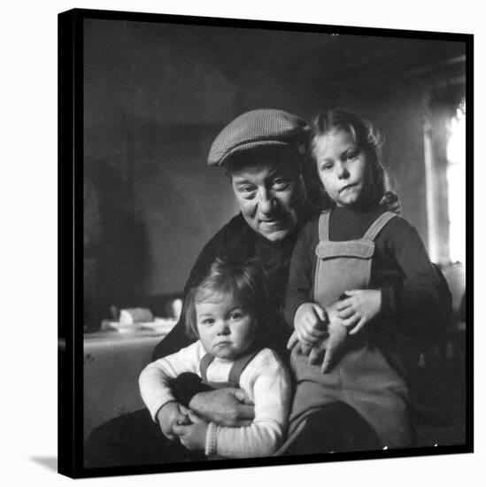 Jean Gabin and His Children-DR-Stretched Canvas