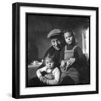 Jean Gabin and His Children-DR-Framed Photographic Print