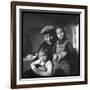 Jean Gabin and His Children-DR-Framed Photographic Print