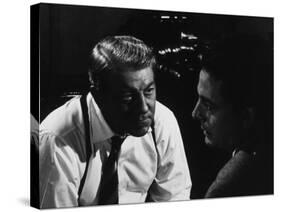 Jean Gabin and Jean Desailly: Maigret Tend Un Piège, 1958-Marcel Dole-Stretched Canvas