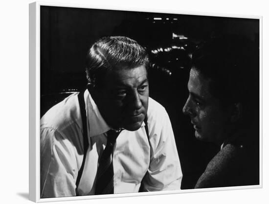 Jean Gabin and Jean Desailly: Maigret Tend Un Piège, 1958-Marcel Dole-Framed Photographic Print