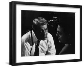 Jean Gabin and Jean Desailly: Maigret Tend Un Piège, 1958-Marcel Dole-Framed Photographic Print