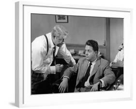 Jean Gabin and Jean Desailly: Maigret Tend Un Piège, 1958-Marcel Dole-Framed Photographic Print