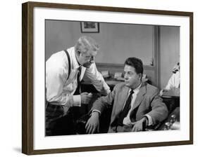 Jean Gabin and Jean Desailly: Maigret Tend Un Piège, 1958-Marcel Dole-Framed Photographic Print