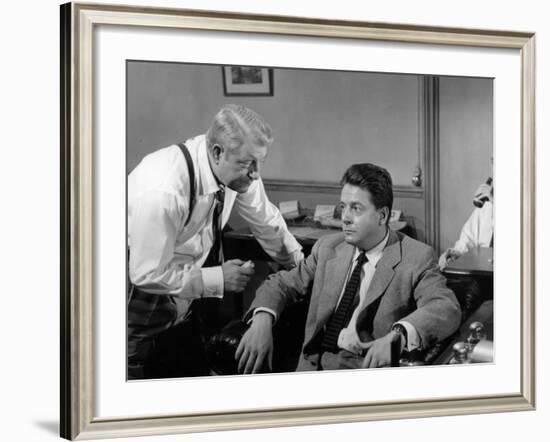 Jean Gabin and Jean Desailly: Maigret Tend Un Piège, 1958-Marcel Dole-Framed Photographic Print