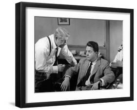 Jean Gabin and Jean Desailly: Maigret Tend Un Piège, 1958-Marcel Dole-Framed Photographic Print