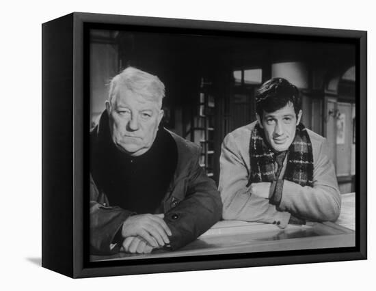 Jean Gabin and Jean-Paul Belmondo: Un Singe En Hiver, 1962-Marcel Dole-Framed Stretched Canvas