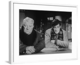 Jean Gabin and Jean-Paul Belmondo: Un Singe En Hiver, 1962-Marcel Dole-Framed Photographic Print