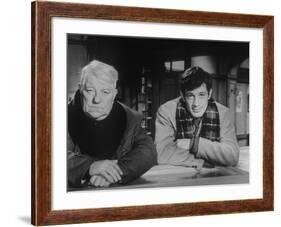 Jean Gabin and Jean-Paul Belmondo: Un Singe En Hiver, 1962-Marcel Dole-Framed Photographic Print