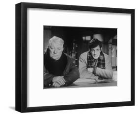 Jean Gabin and Jean-Paul Belmondo: Un Singe En Hiver, 1962-Marcel Dole-Framed Photographic Print