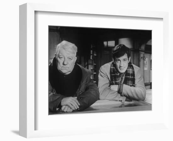 Jean Gabin and Jean-Paul Belmondo: Un Singe En Hiver, 1962-Marcel Dole-Framed Photographic Print