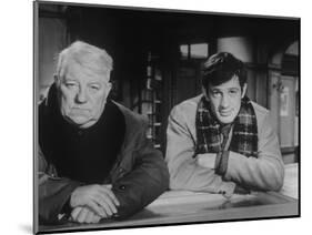 Jean Gabin and Jean-Paul Belmondo: Un Singe En Hiver, 1962-Marcel Dole-Mounted Photographic Print