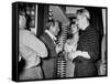 Jean Gabin and le realisateur Jacques Becker sur le tournage du film Touchez pas au Grisbi, 1953 (b-null-Framed Stretched Canvas