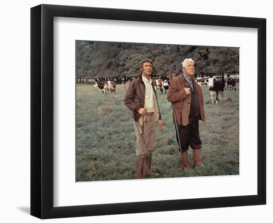 Jean Gabin and Michel Barbey: La Horse, 1970-Marcel Dole-Framed Photographic Print