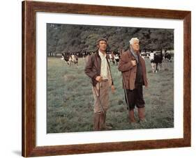 Jean Gabin and Michel Barbey: La Horse, 1970-Marcel Dole-Framed Photographic Print
