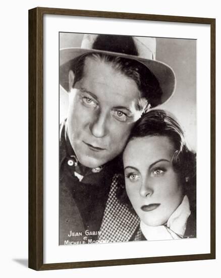 Jean Gabin and Michele Morgan in the Film Quai Des Brumes 1938-null-Framed Photographic Print