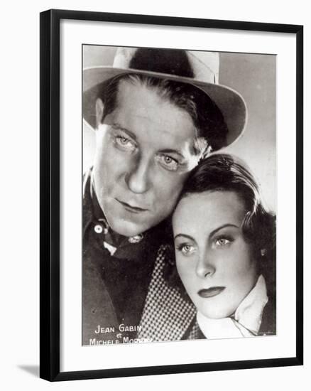 Jean Gabin and Michele Morgan in the Film Quai Des Brumes 1938-null-Framed Photographic Print